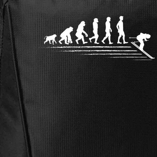 Winter Sport Ice Skiing Evolution Skier Shredding Slopes Cute Gift City Backpack