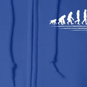 Winter Sport Ice Skiing Evolution Skier Shredding Slopes Cute Gift Full Zip Hoodie