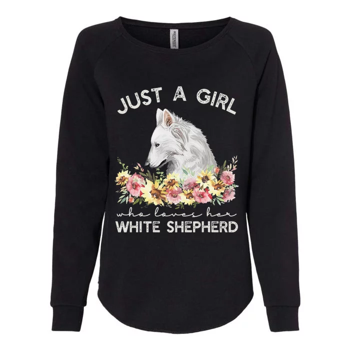 White Shepherd Just A White German Shepherd Dog Womens California Wash Sweatshirt