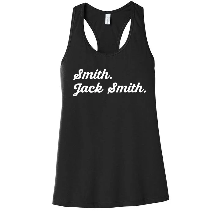 Witty Smith. Jack Smith. In Honor Of A Legendary Prosecutor Women's Racerback Tank