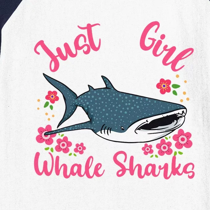 Whale Shark Just A Girl Who Loves Whale Sharks Baseball Sleeve Shirt