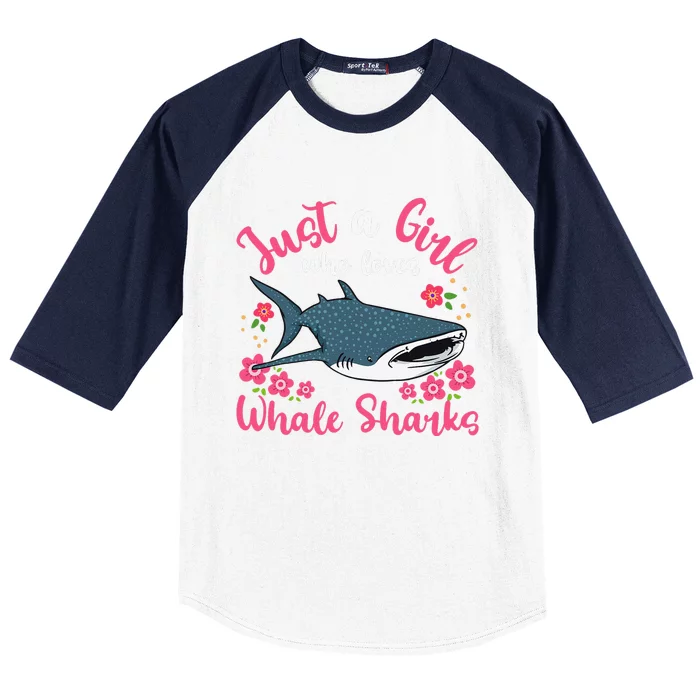 Whale Shark Just A Girl Who Loves Whale Sharks Baseball Sleeve Shirt