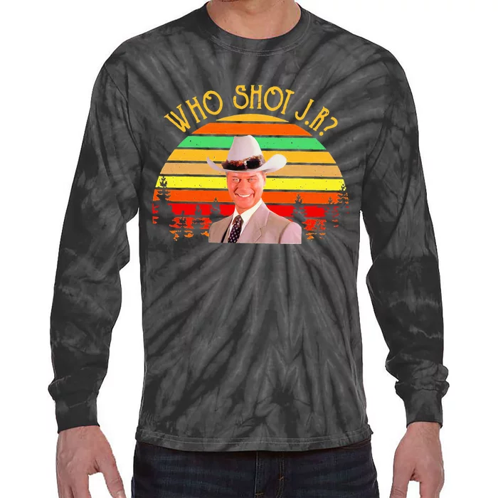 Who Shot J R Vintage Tie-Dye Long Sleeve Shirt