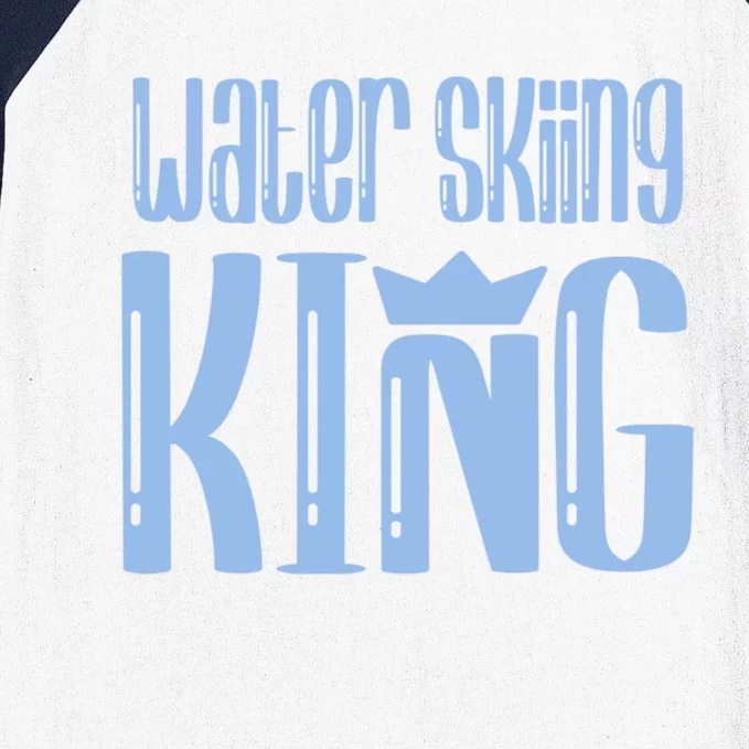 Water Skiing King Gift Baseball Sleeve Shirt