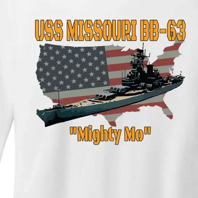 Ww2 Ship Korean War Uss Missouri Battleship Bb63 Veterans Womens CVC Long Sleeve Shirt