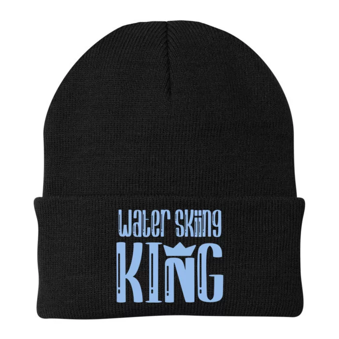 Water Skiing King Funny Water Skiing Gift For Skier Knit Cap Winter Beanie