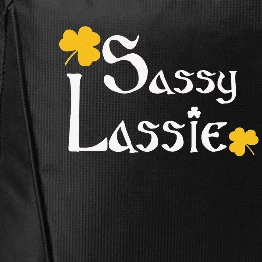 Womens Sassy Lassie Cute Women's St. Patrick's Day City Backpack