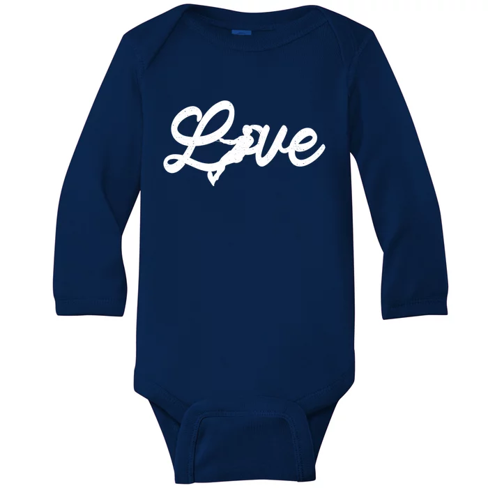 Water Ski Lover Watercraft Love Skier Sport Waterskiing Gift Baby Long Sleeve Bodysuit