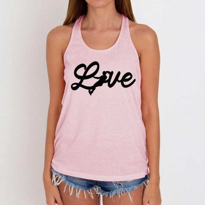 Water Ski Lover Watercraft Love Skier Sport Waterskiing Gift Women's Knotted Racerback Tank