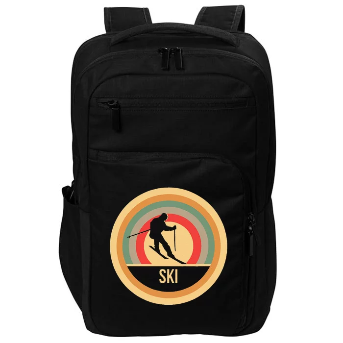 Water Ski Lover Gift Waterski Love Retro Skiing Impact Tech Backpack