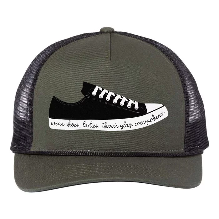 Wear Shoes Ladies ThereS Glass Everywhere Retro Rope Trucker Hat Cap