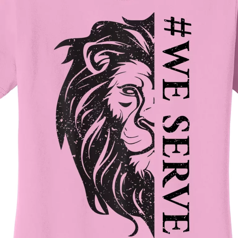 We Serve Lions Vintage Lions Club International Women's T-Shirt