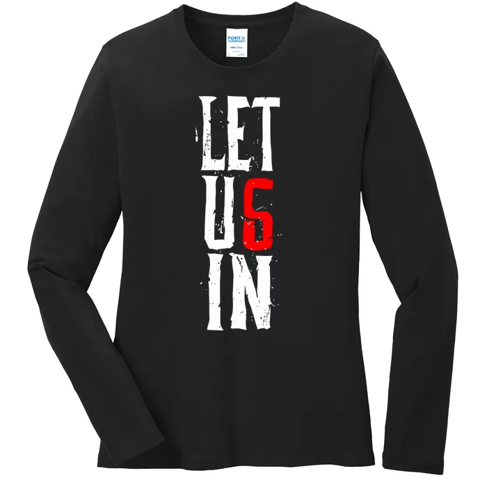 Wyatt Sicks Let Us In Ladies Long Sleeve Shirt