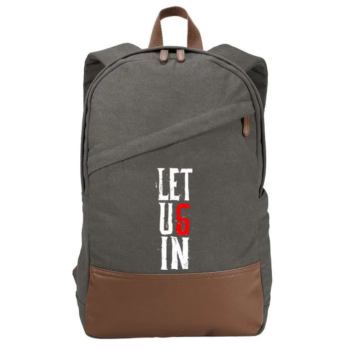 Wyatt Sicks Let Us In Cotton Canvas Backpack