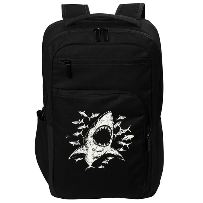 White Shark Lover Marine Biology Animal Science Impact Tech Backpack