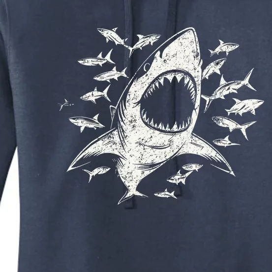 White Shark Lover Marine Biology Animal Science Women's Pullover Hoodie