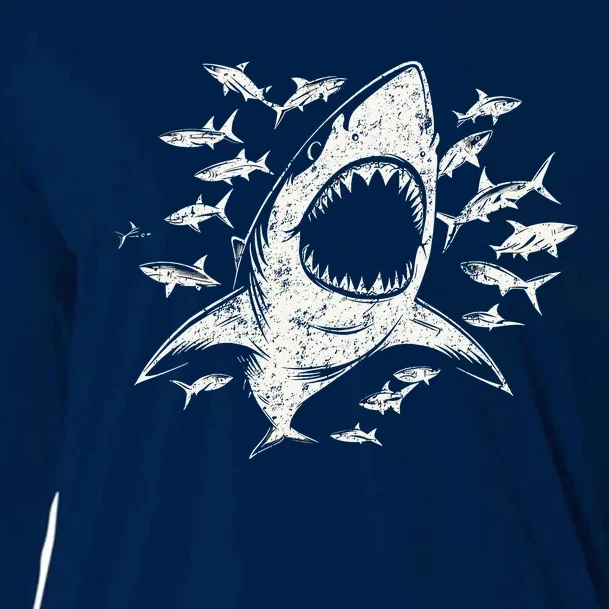 White Shark Lover Marine Biology Animal Science Cooling Performance Long Sleeve Crew