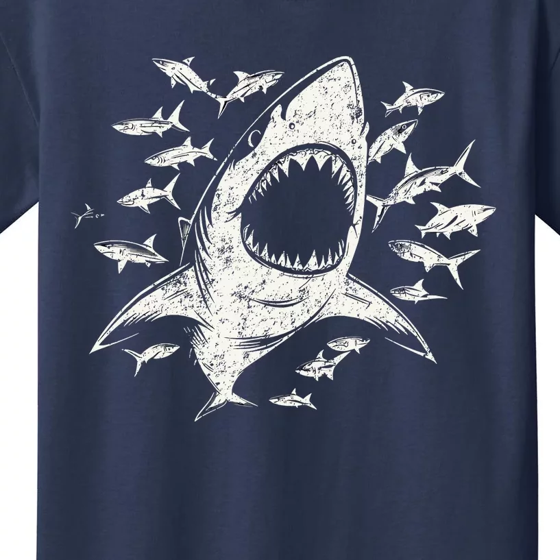 White Shark Lover Marine Biology Animal Science Kids T-Shirt