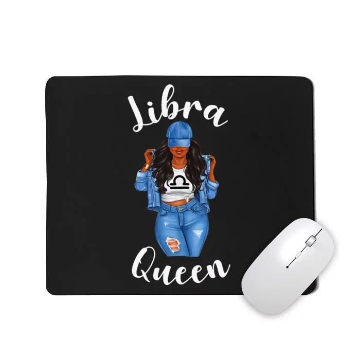 Wo Streetwise Libra Queen Black Wo Zodiac Birthday Sassy Mousepad