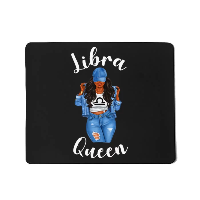 Wo Streetwise Libra Queen Black Wo Zodiac Birthday Sassy Mousepad