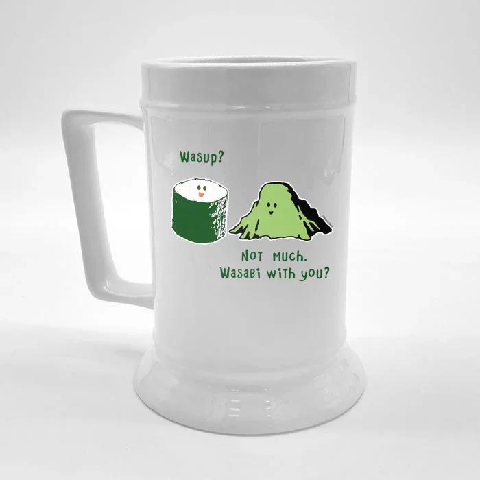 Wasabi Sushi Lovers Meaningful Gift Front & Back Beer Stein