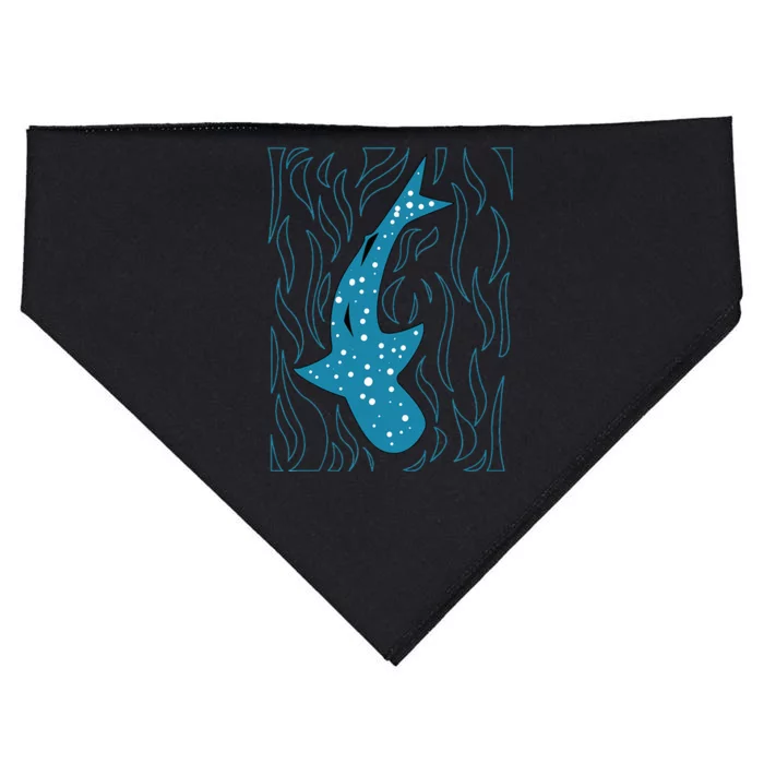 Whale Shark Lover Filter Feeder Fish Colossal Sea Animal USA-Made Doggie Bandana