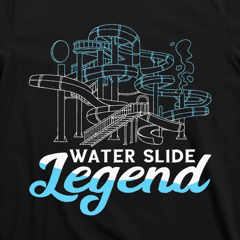 Water Slide Legend Waterslides Aqua Park Swimmer Waterpark T-Shirt