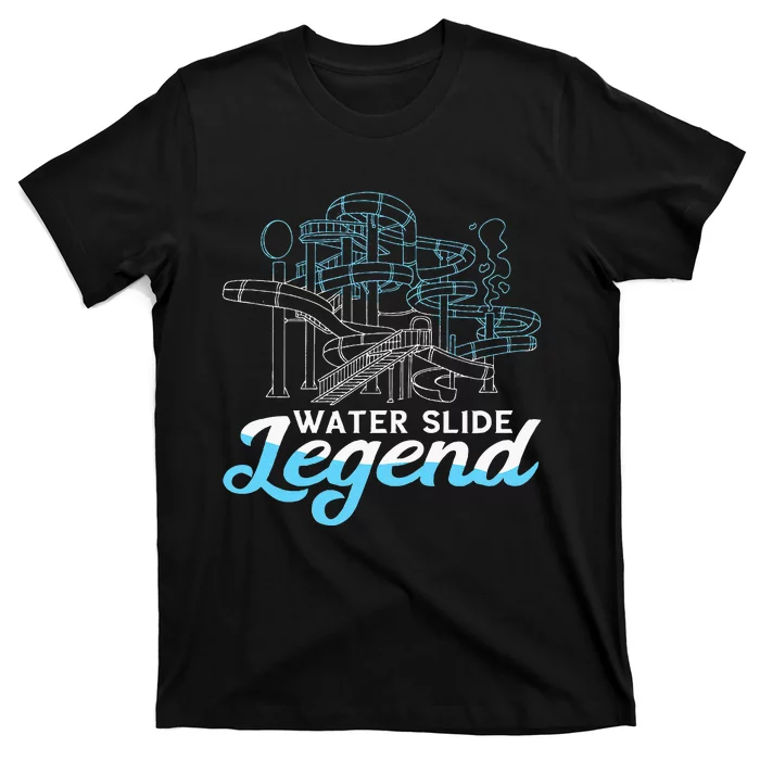 Water Slide Legend Waterslides Aqua Park Swimmer Waterpark T-Shirt