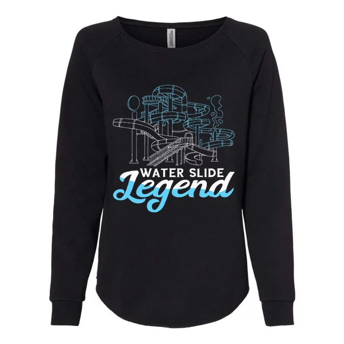 Water Slide Legend Waterslides Aqua Park Swimmer Waterpark Womens California Wash Sweatshirt