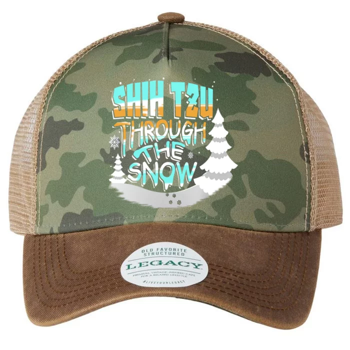 Winter ShihTzu Lover Shih Tzu Through The Snow Christmas Funny Gift Legacy Tie Dye Trucker Hat