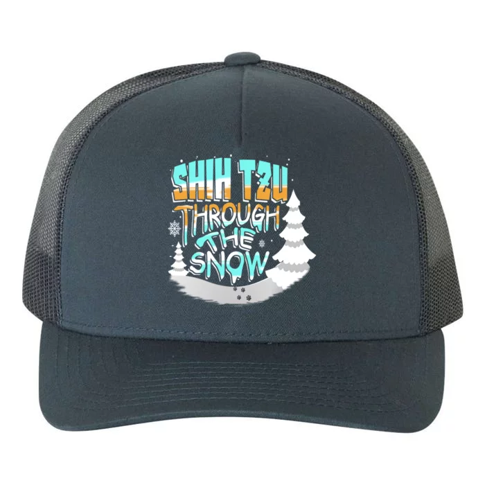 Winter ShihTzu Lover Shih Tzu Through The Snow Christmas Funny Gift Yupoong Adult 5-Panel Trucker Hat