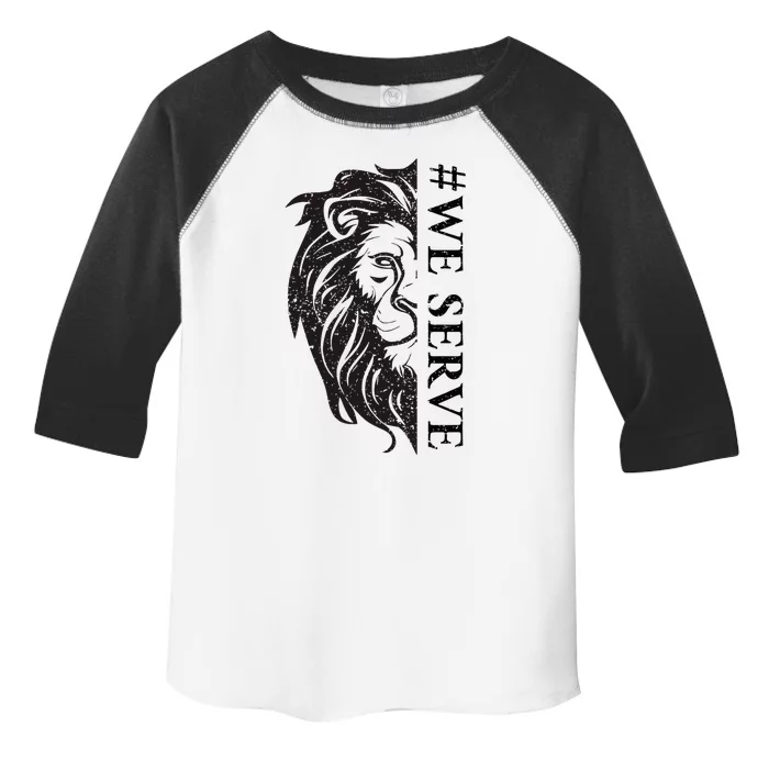 We Serve Lions Vintage Lions Club International Toddler Fine Jersey T-Shirt