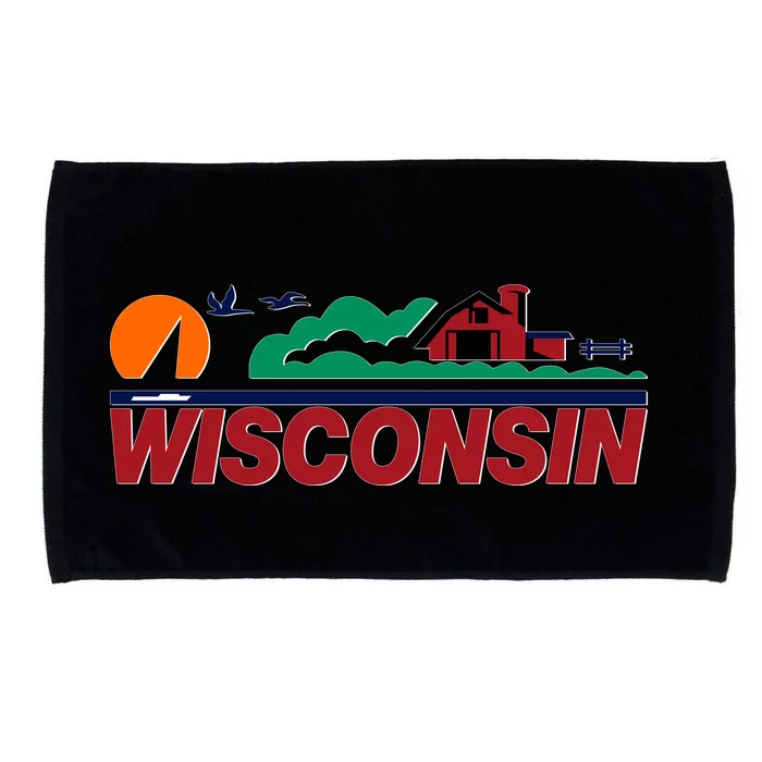 Wisconsin State License Plate Microfiber Hand Towel