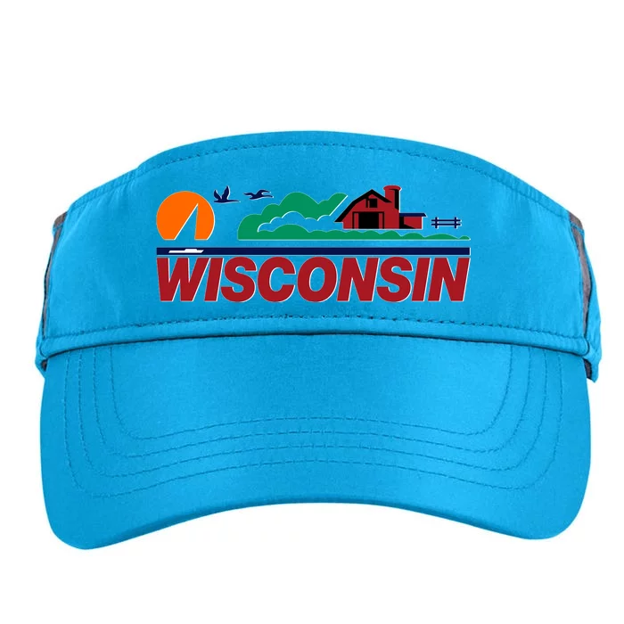 Wisconsin State License Plate Adult Drive Performance Visor