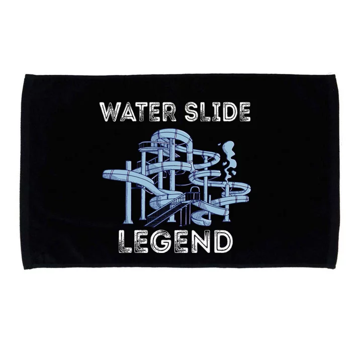 Water Slide Legend Aqua Park Swimming Water Slide Lover Microfiber Hand Towel