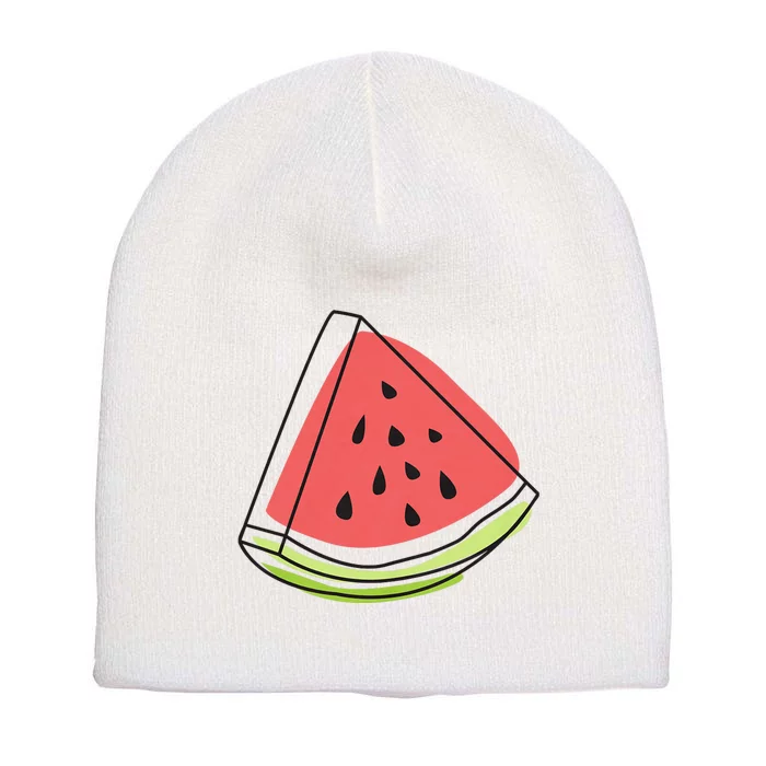 Watermelon Summer Melon Watermelon Without Sunglasses Short Acrylic Beanie