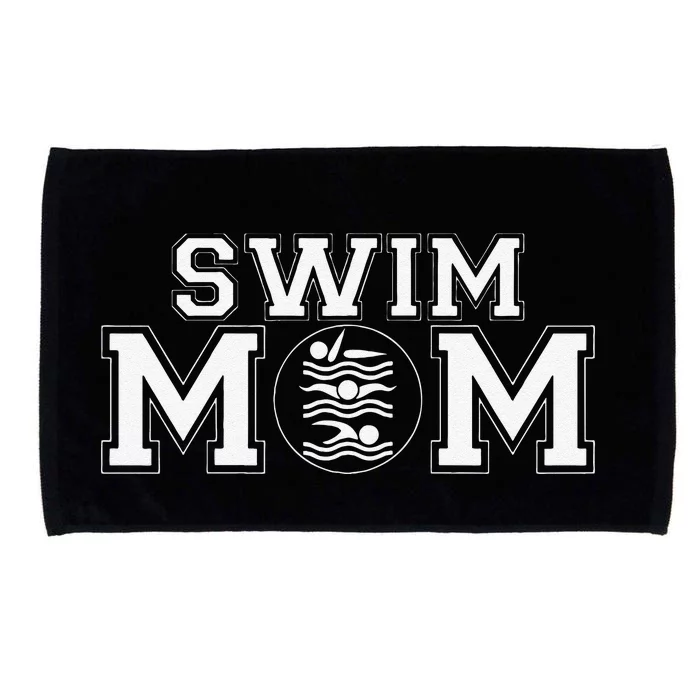 Womens Swim Mom Meet Day Mother's Swimming Gift Microfiber Hand Towel