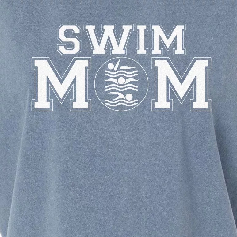 Womens Swim Mom Meet Day Mother's Swimming Gift Garment-Dyed Women's Muscle Tee