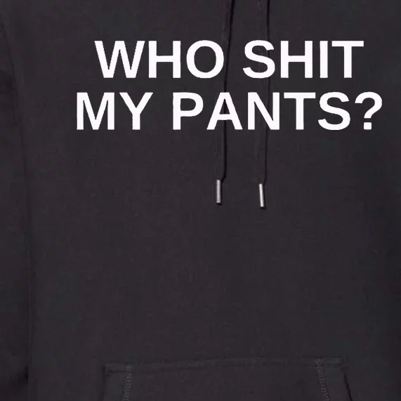 Who Shit My Pants Funny Offensive Dark Humor College Novelty Premium Hoodie