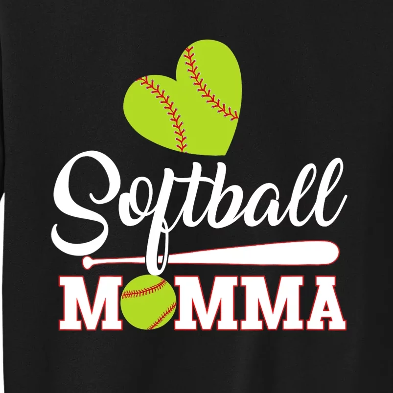 Wo Softball Momma Catcher Pitcher Mothers Day Mom V-Neck Sweatshirt