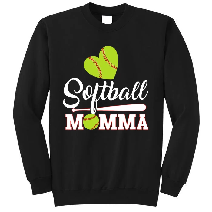 Wo Softball Momma Catcher Pitcher Mothers Day Mom V-Neck Sweatshirt