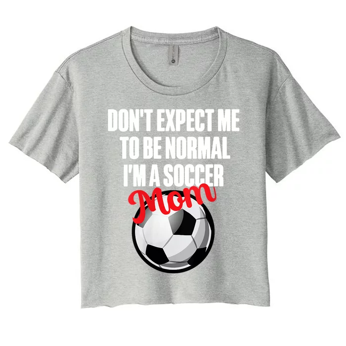 Women Soccer Mom Funny Women's Crop Top Tee