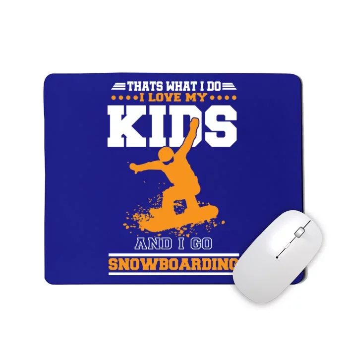 Wintersports Ski Mom And Dad Parents With Snowboarding Gift Mousepad