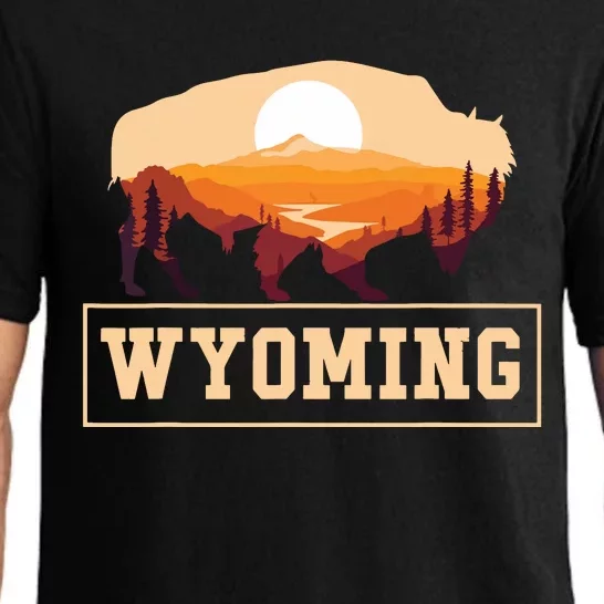 Wyoming State Map Wyomingites Usa America United States Pajama Set