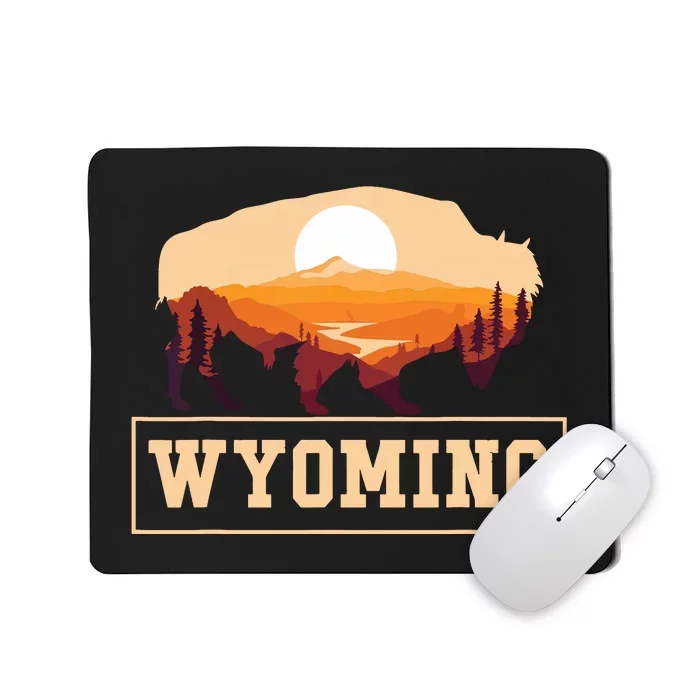 Wyoming State Map Wyomingites Usa America United States Mousepad