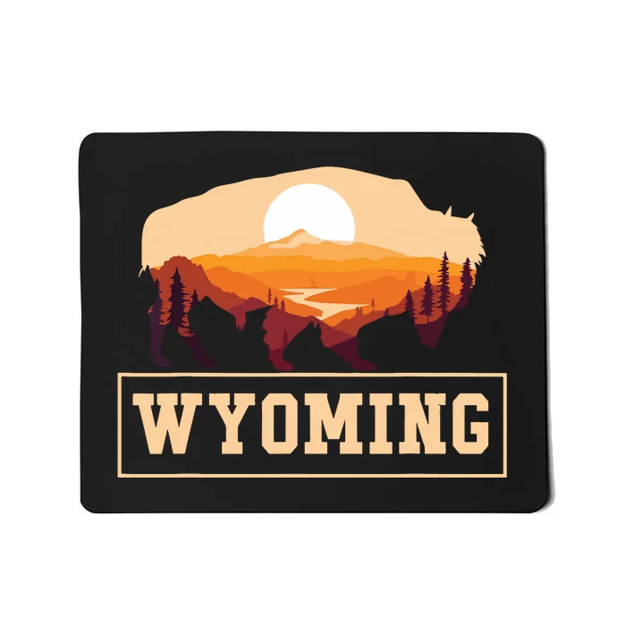 Wyoming State Map Wyomingites Usa America United States Mousepad