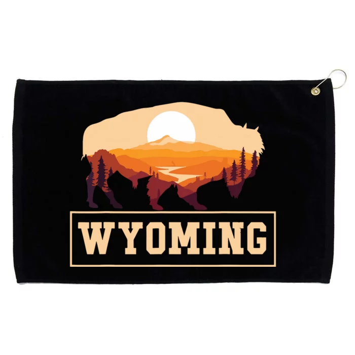 Wyoming State Map Wyomingites Usa America United States Grommeted Golf Towel