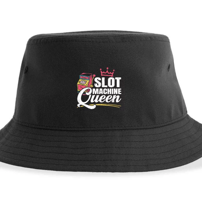 Wo Slot Machine Queen Casino Gambling Roulette Games Gambler Sustainable Bucket Hat