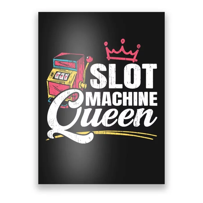 Wo Slot Machine Queen Casino Gambling Roulette Games Gambler Poster