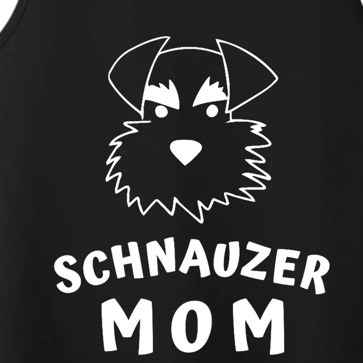 Wo Schnauzer Mom Wos Schnauzer Dog Lover Design Performance Tank